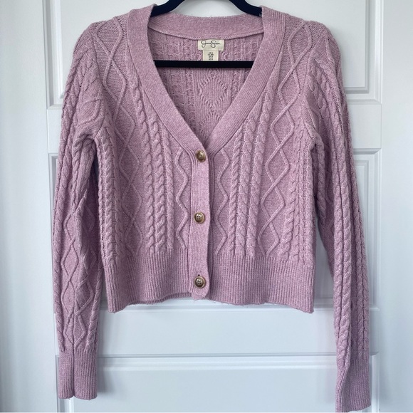 Jessica Simpson Sweaters - JESSICA SIMPSON - cropped cable knit cardigan